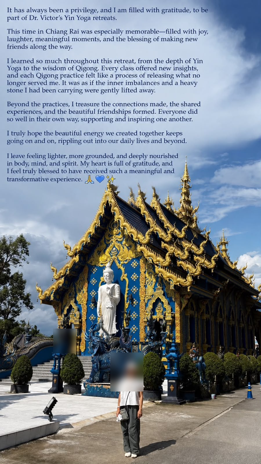 Retreat guest at the Blue Temple, Chiang Rai